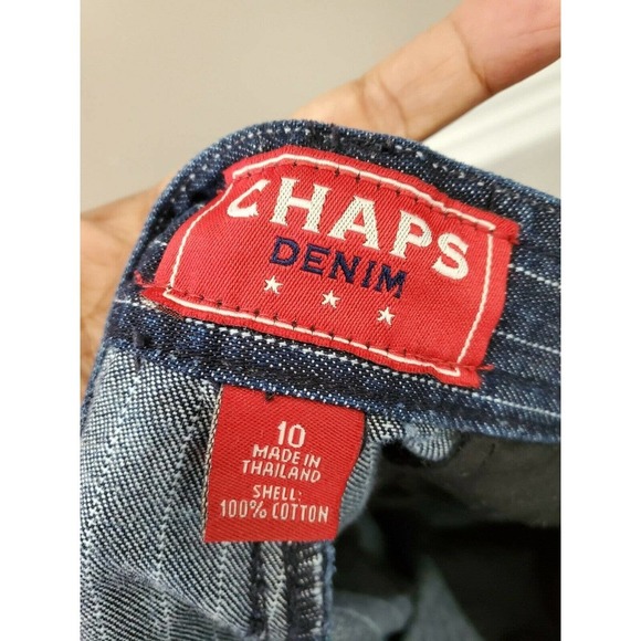 Chaps Women's Blue Lined Denim Cotton Mid Rise Straight Leg Casual Jeans Pant 10 - Picture 7 of 11